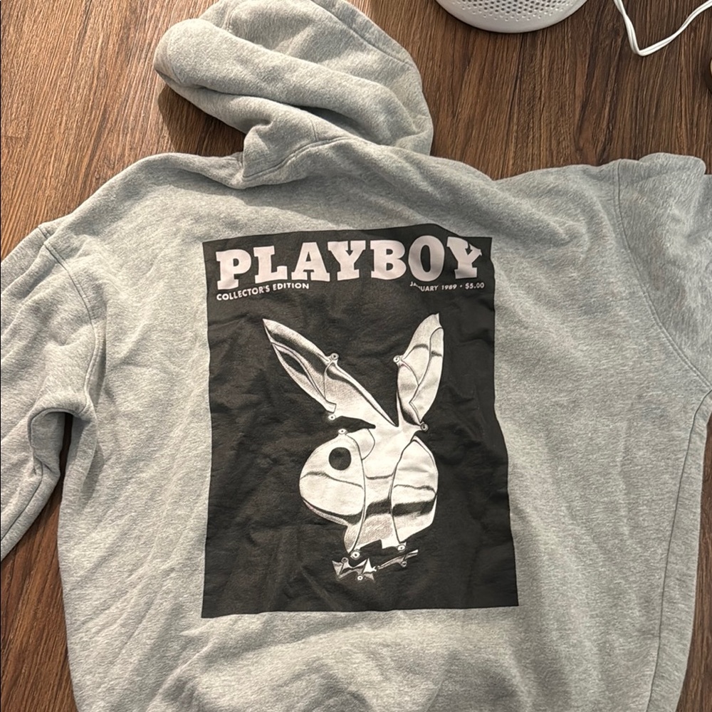 PLAYBOY Hoodie in Gray